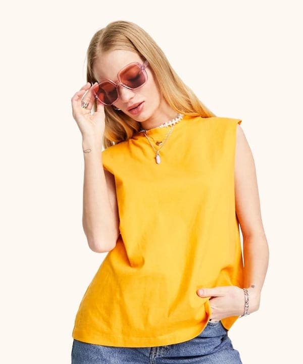 A sleeveless top, from a clothing wholesaler